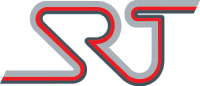 Logo med grå och röd text som bildar bokstäverna "SRT" i en stiliserad design.